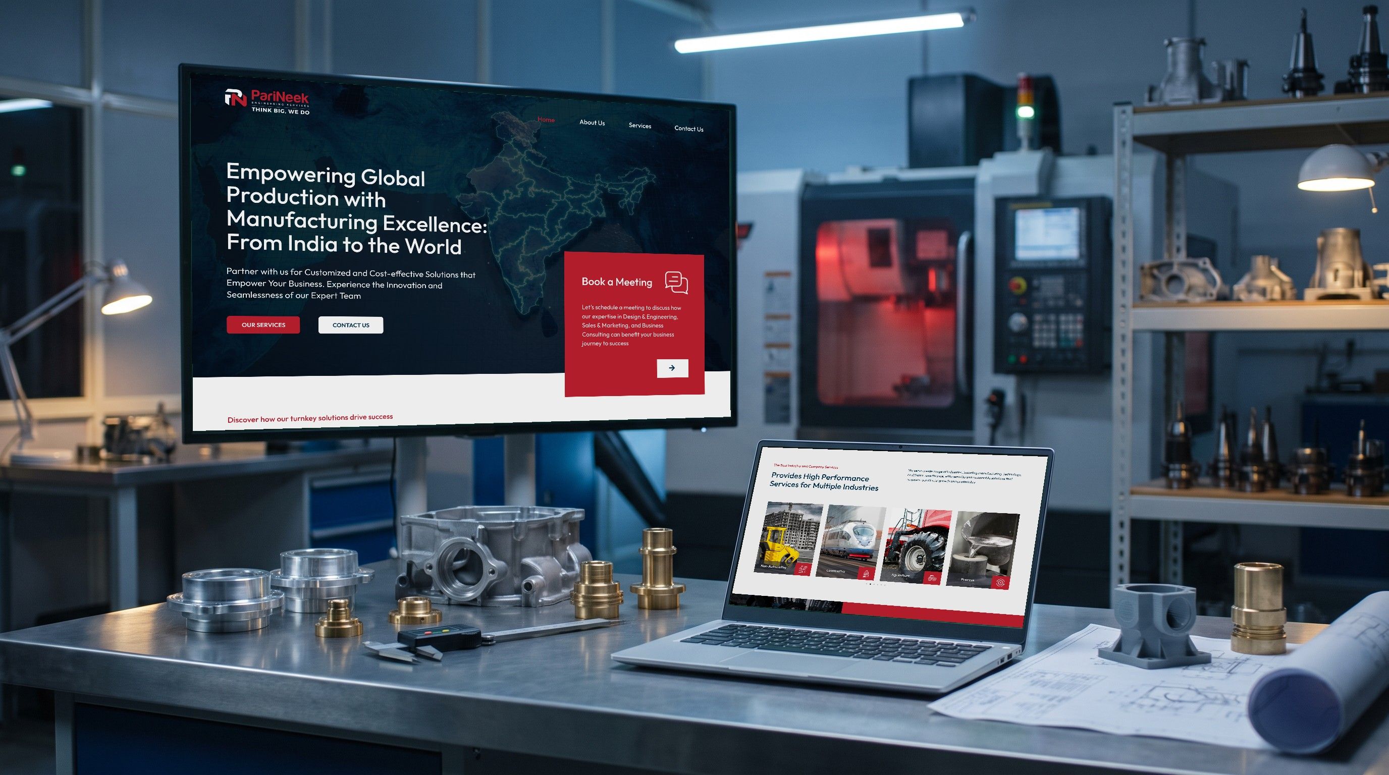 Parineek: Engineering services website